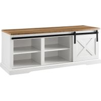 Lawther White Accent Bench