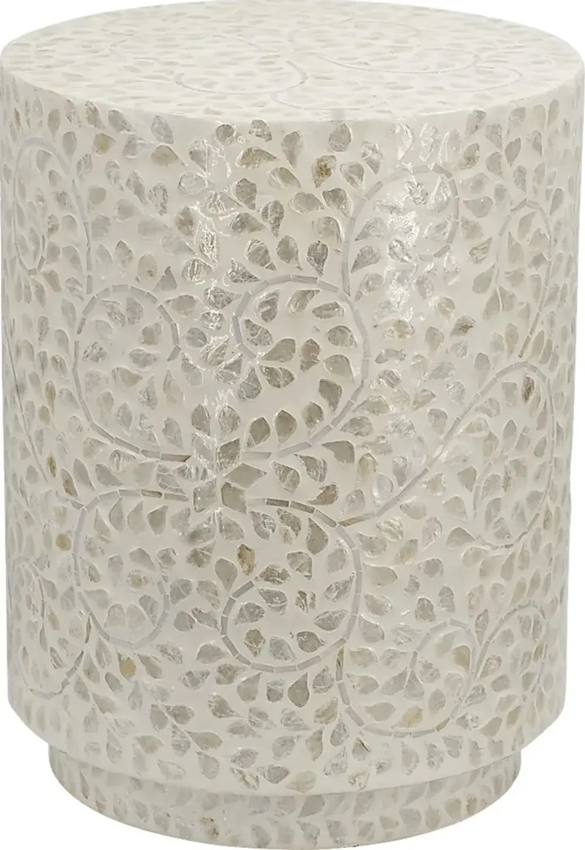 Bossant White Accent Stool