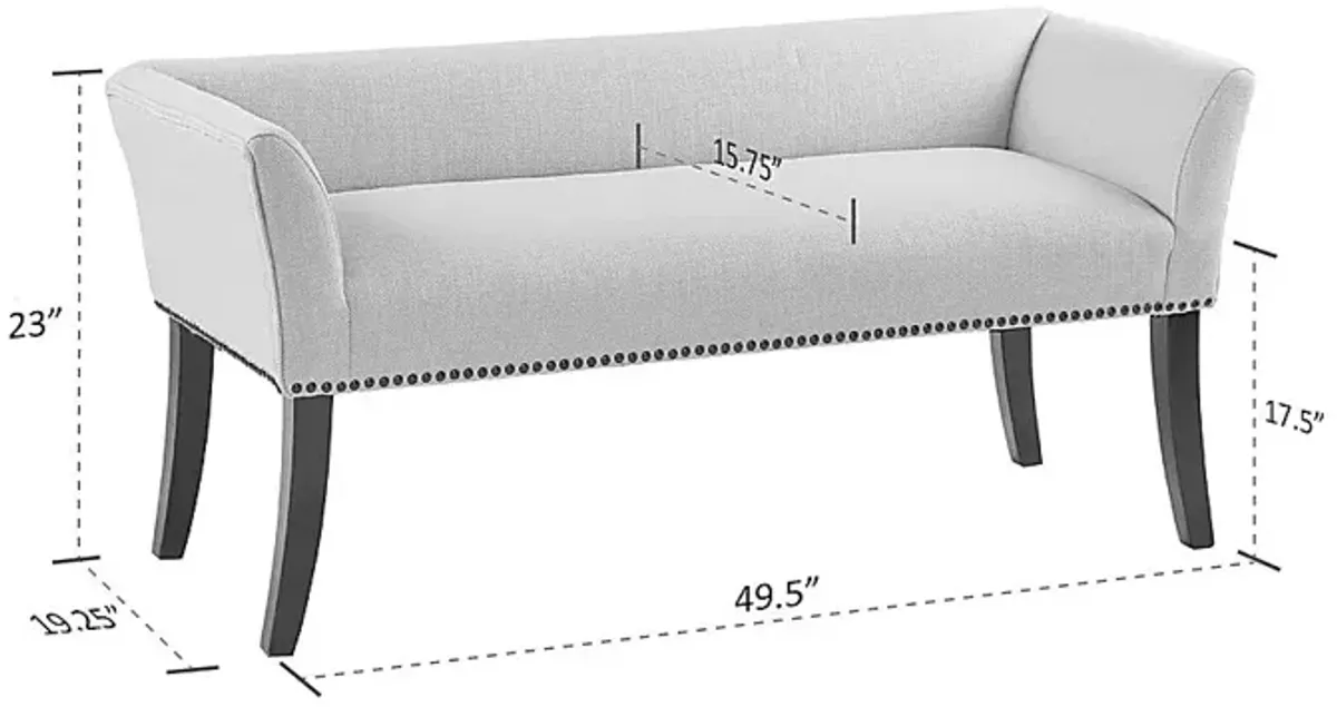 Rockglen Cream Accent Bench