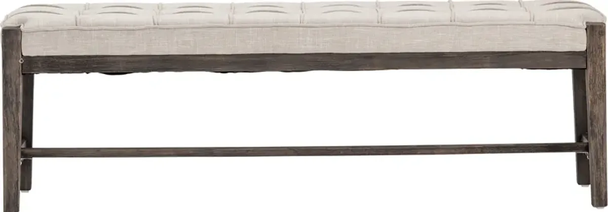 Leahren Gray Accent Bench