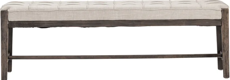 Leahren Gray Accent Bench