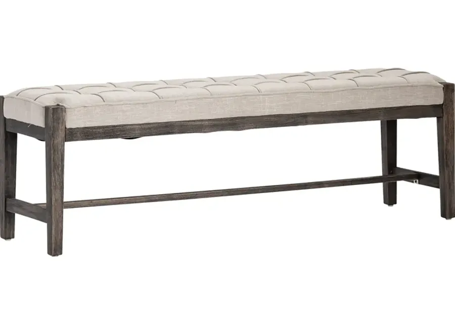 Leahren Gray Accent Bench