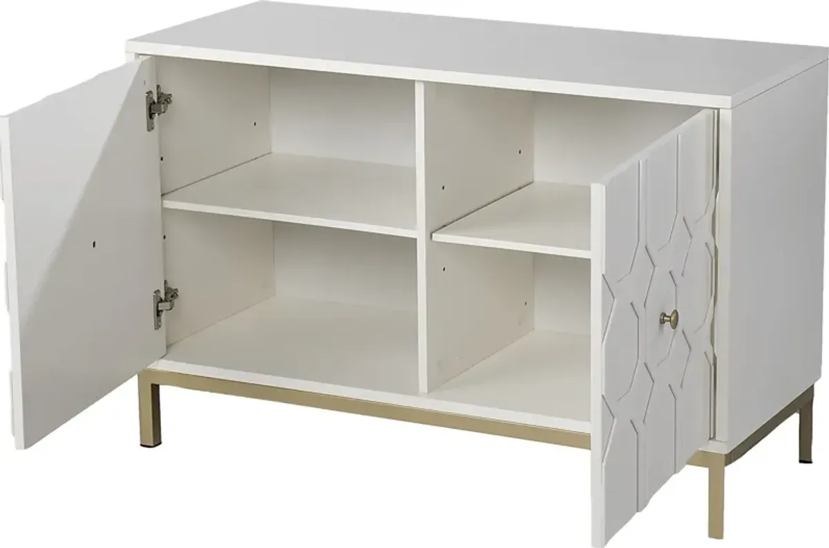 Oltons White Accent Cabinet