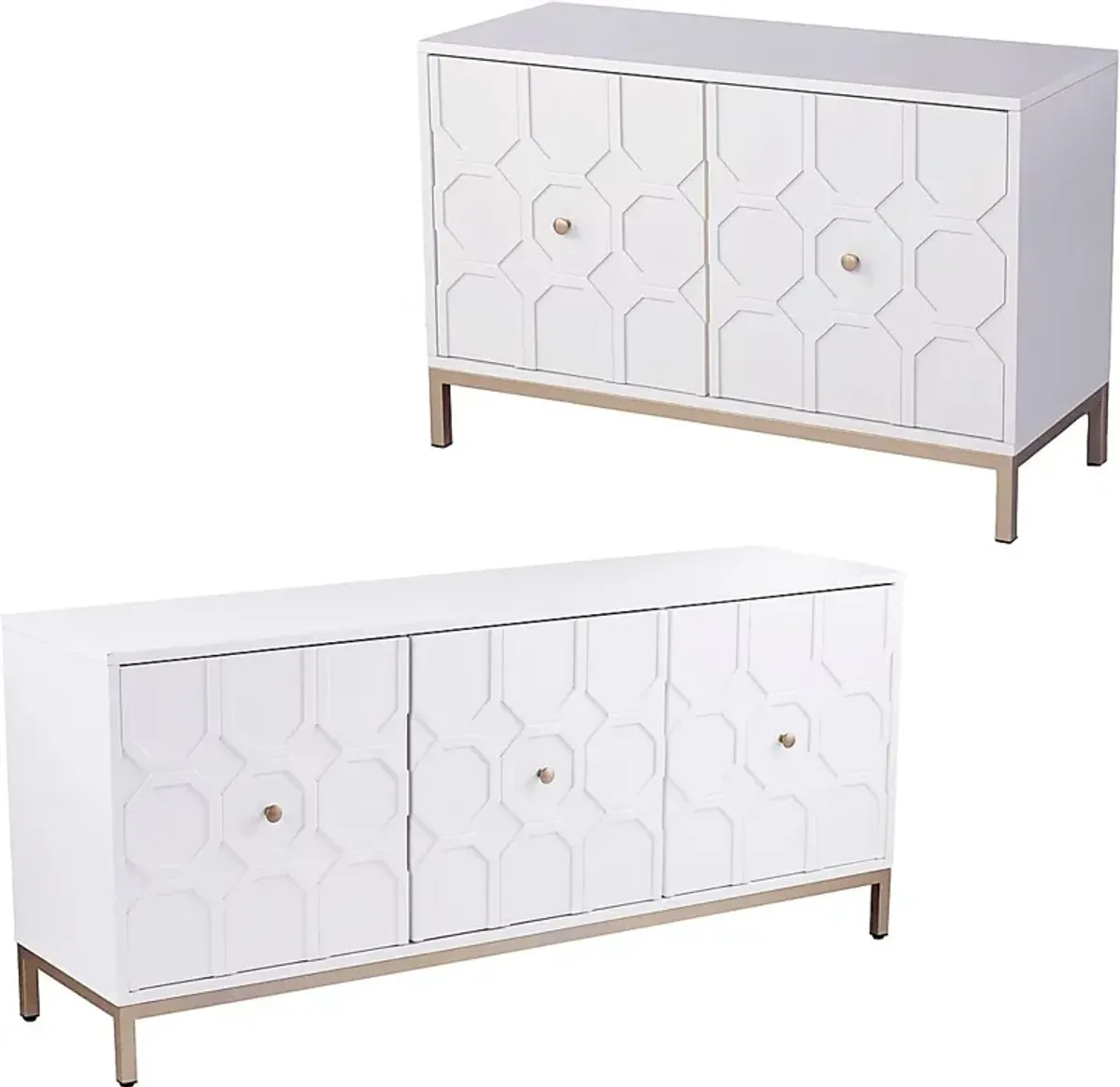 Oltons White Accent Cabinet