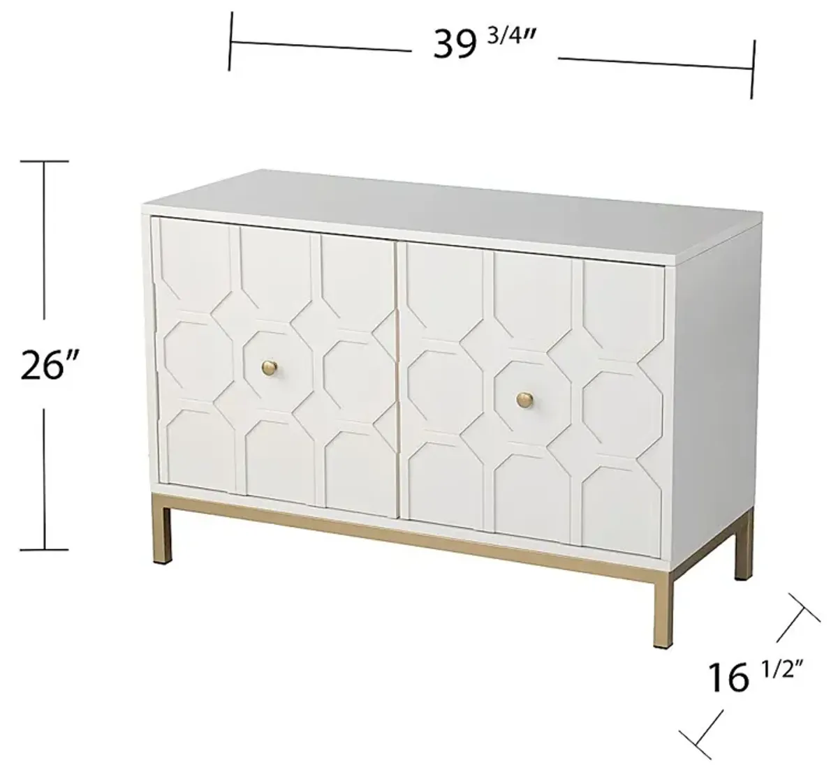 Oltons White Accent Cabinet