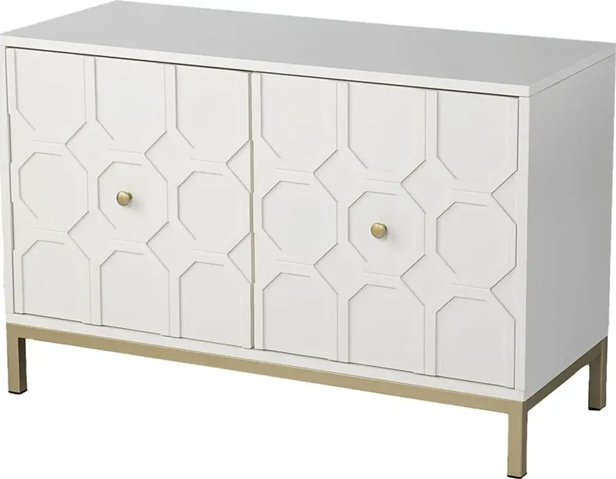 Oltons White Accent Cabinet