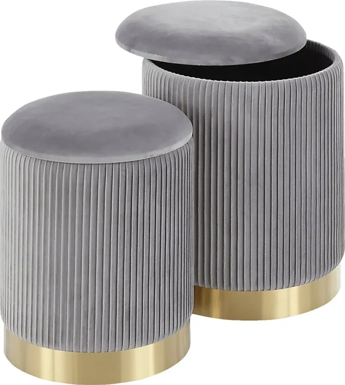 Lyerly Gray Ottoman, Set of 2