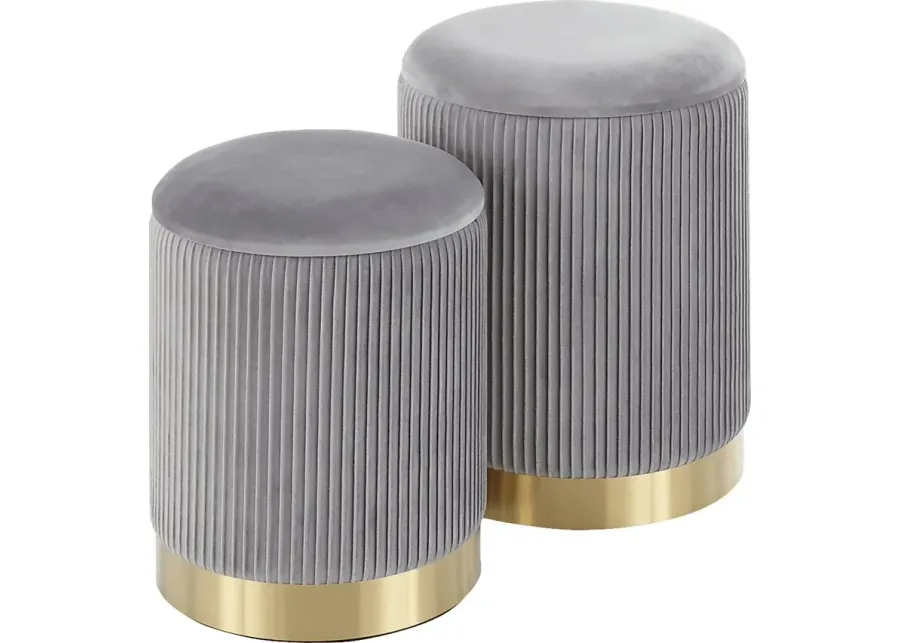 Lyerly Gray Ottoman, Set of 2