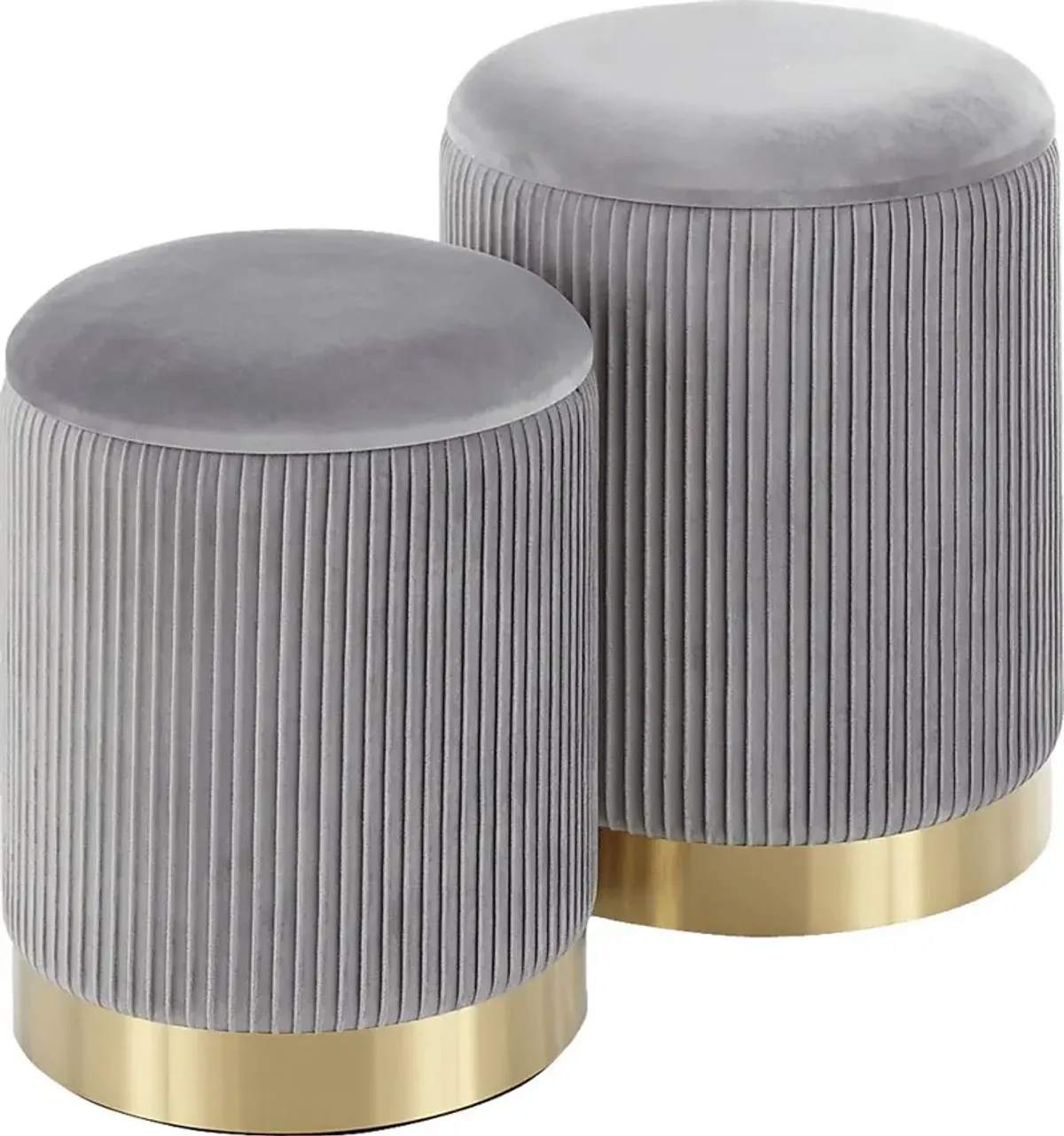 Lyerly Gray Ottoman, Set of 2