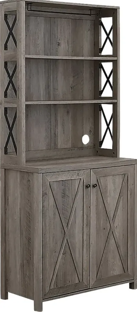 Loron Gray Bar Cabinet