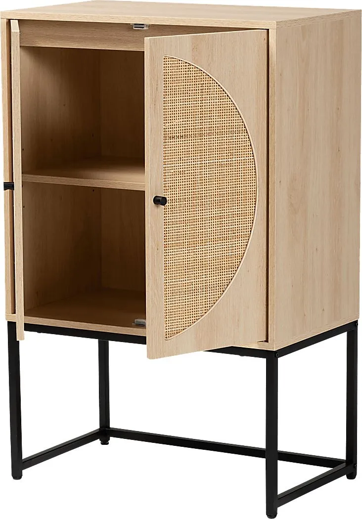 Tiche Light Brown Accent Cabinet