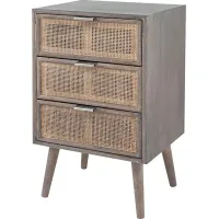 Brumana Gray 3 Drawer Accent Cabinet