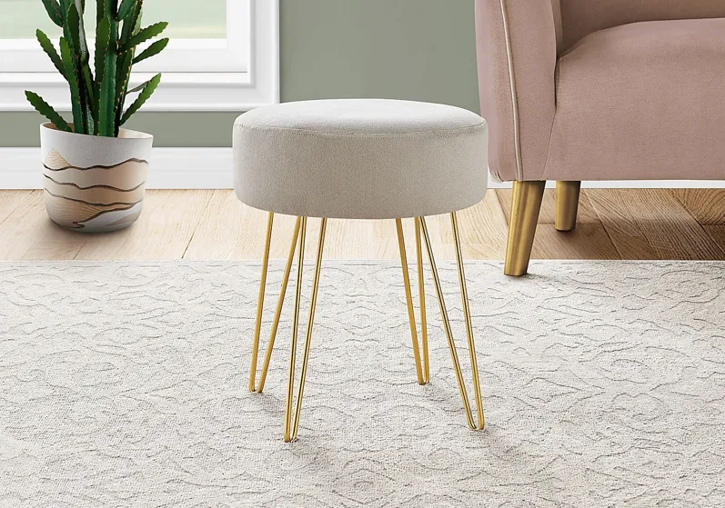 Cinderlane Beige Ottoman