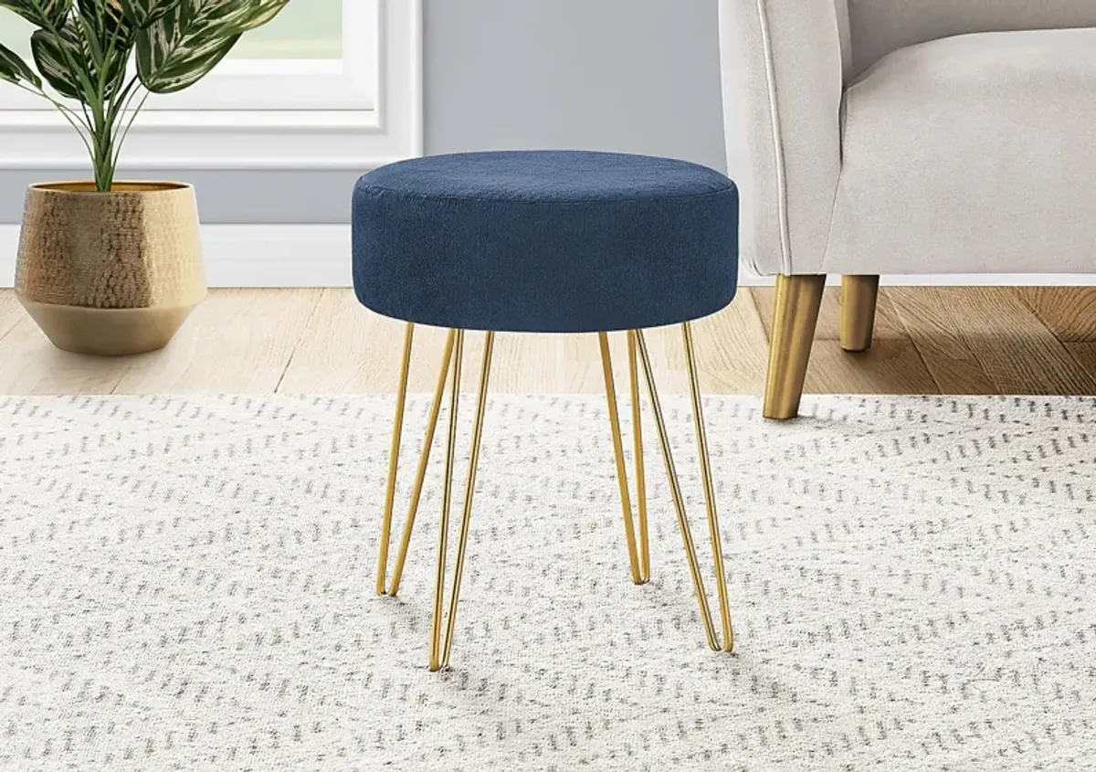 Cinderlane Blue Ottoman