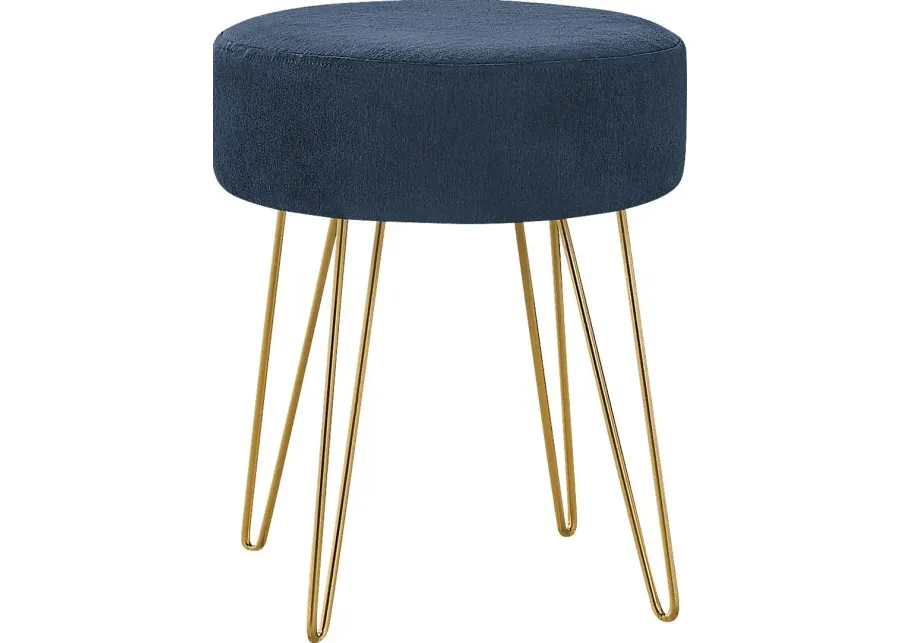 Cinderlane Blue Ottoman