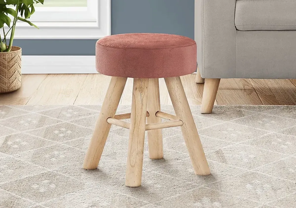 Fieldbrook Pink Ottoman