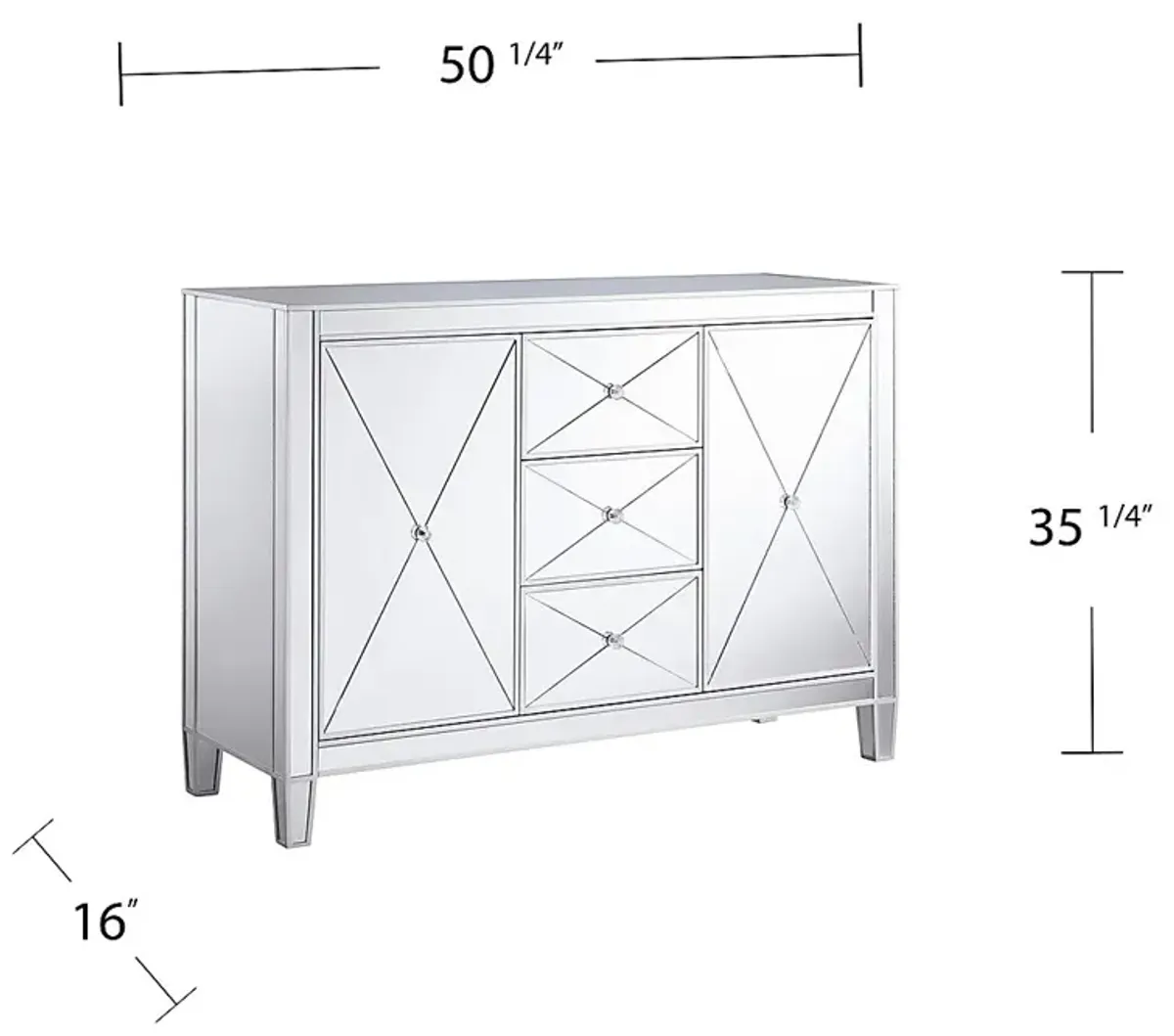 Harrisglen Silver Large Accent Cabinet