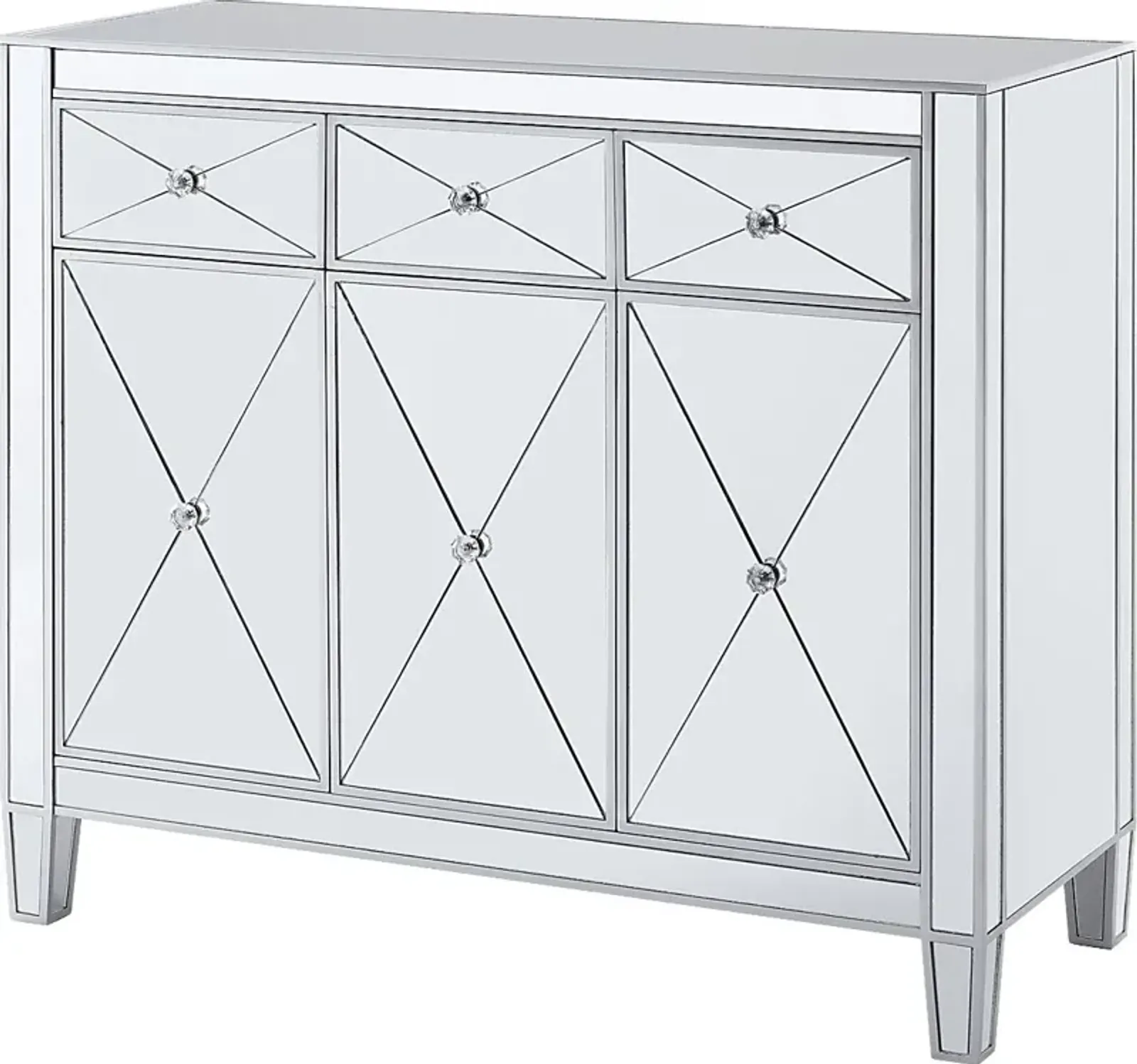 Harrisglen Silver Accent Cabinet