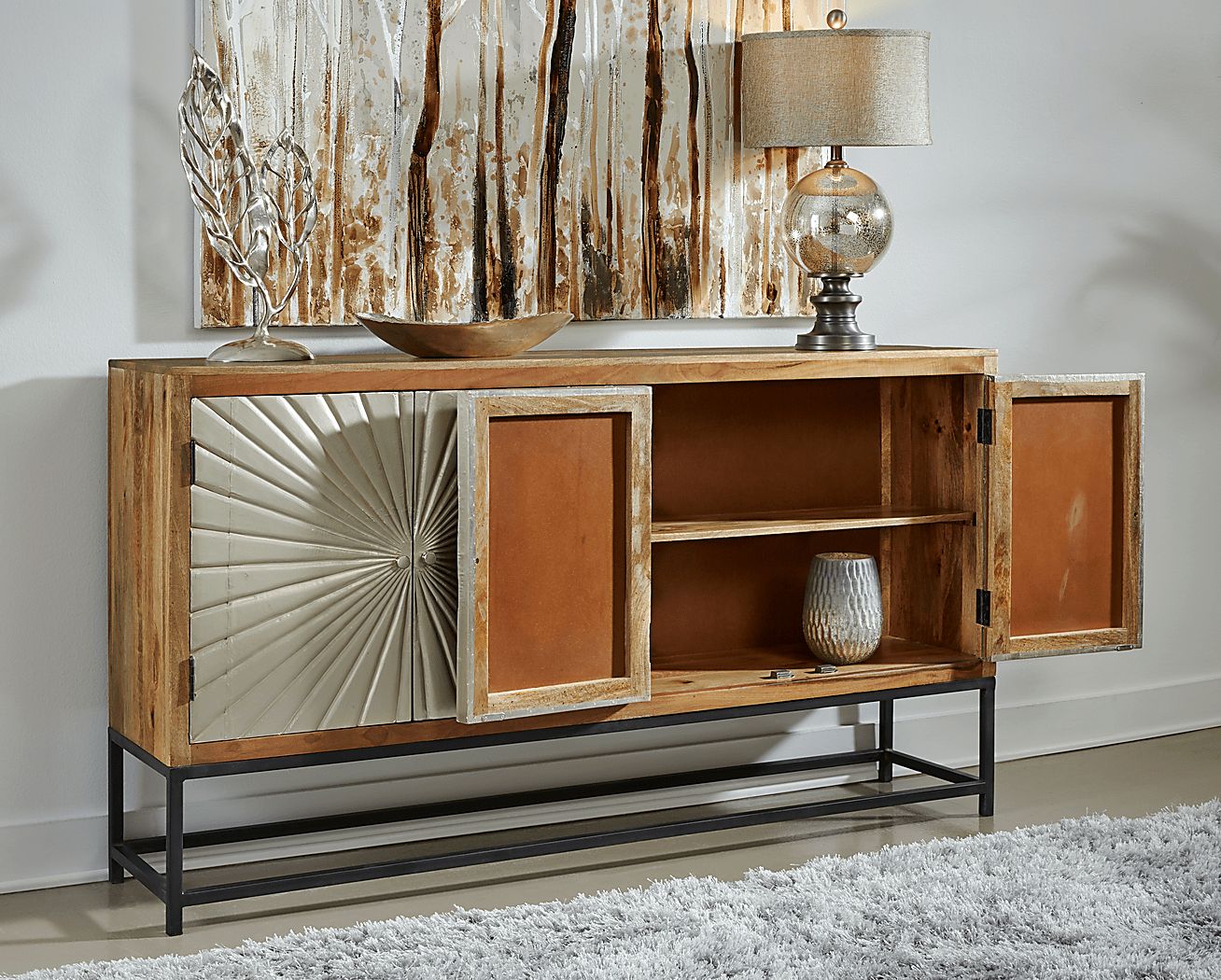 Laderna Brown Accent Cabinet