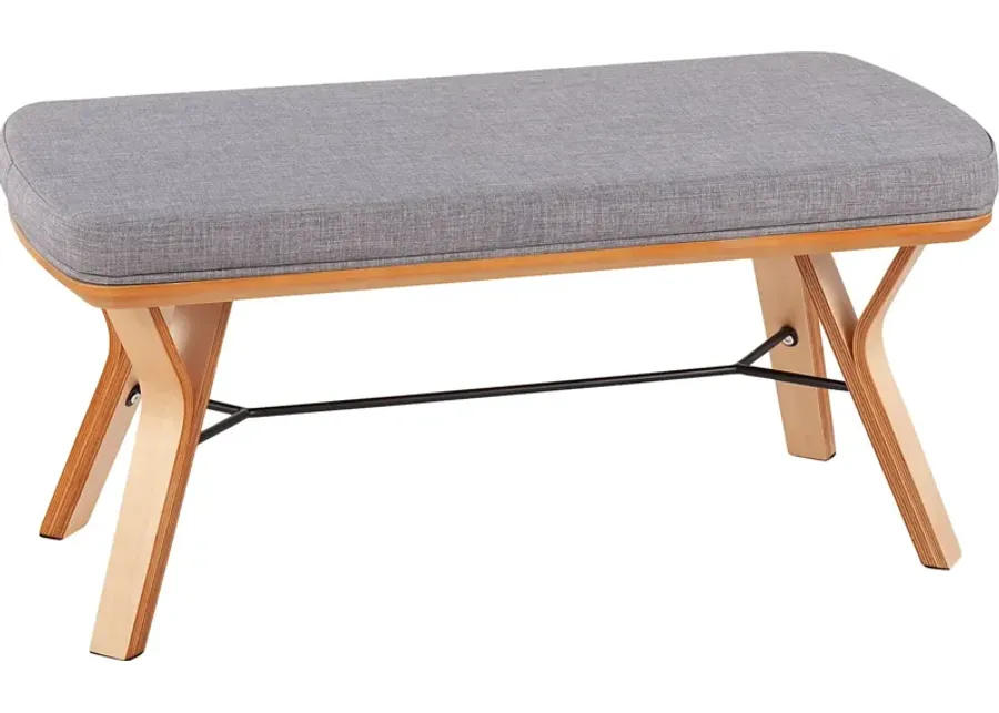 Rushworth I Gray Accent Bench