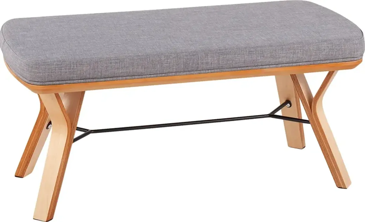 Rushworth I Gray Accent Bench