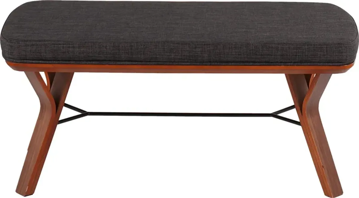 Rushworth II Charcoal Accent Bench