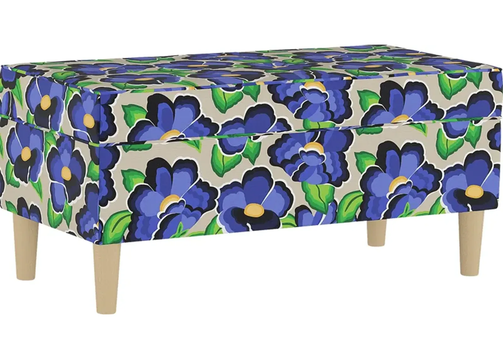 Pladson II Dark Blue Storage Bench