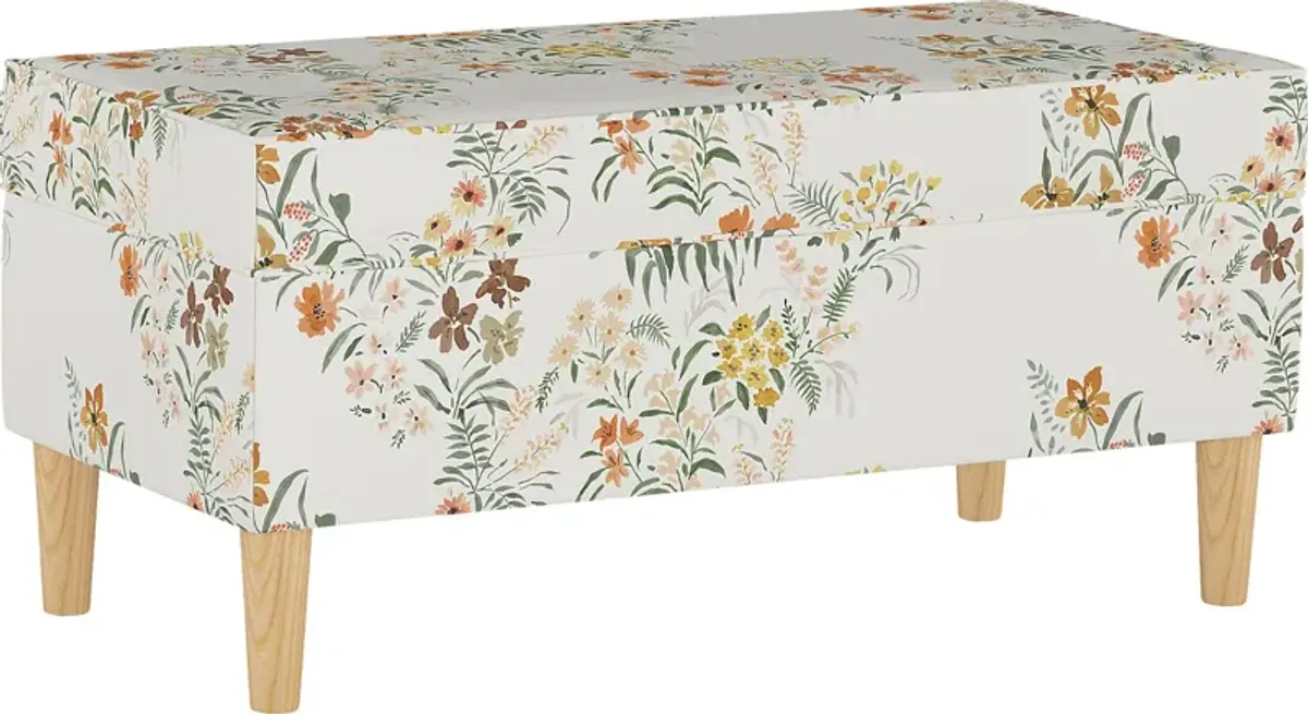 Pladson II Cream Storage Bench