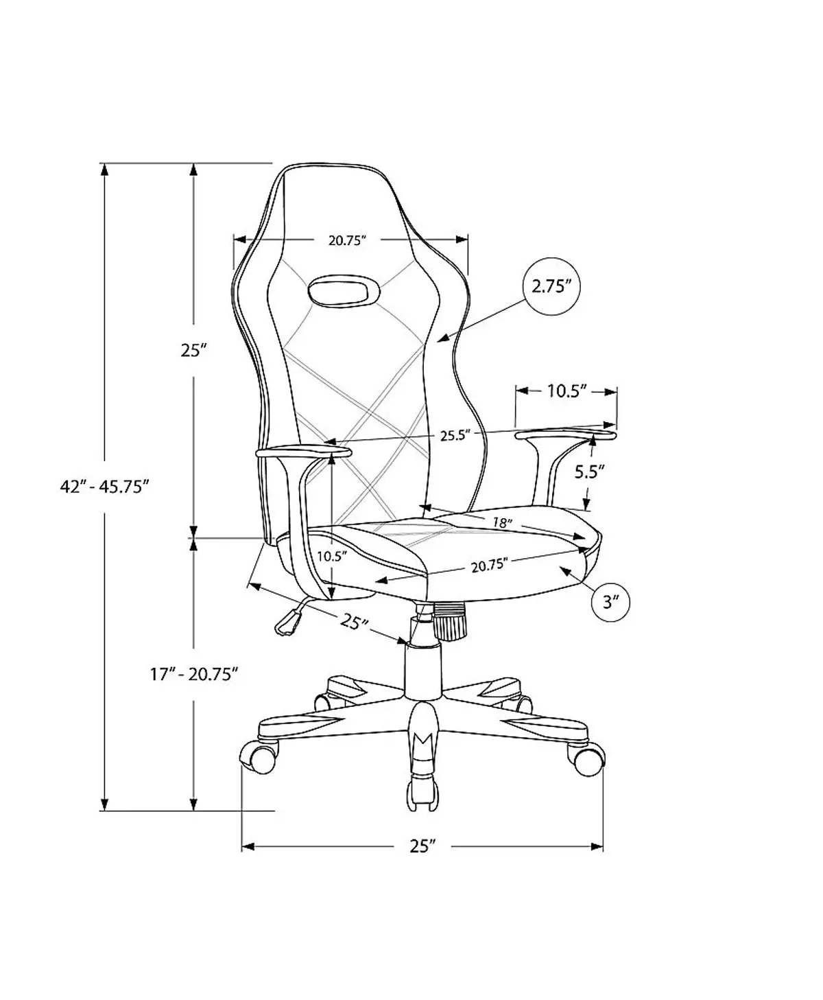 Mourovia Blue Gaming Chair