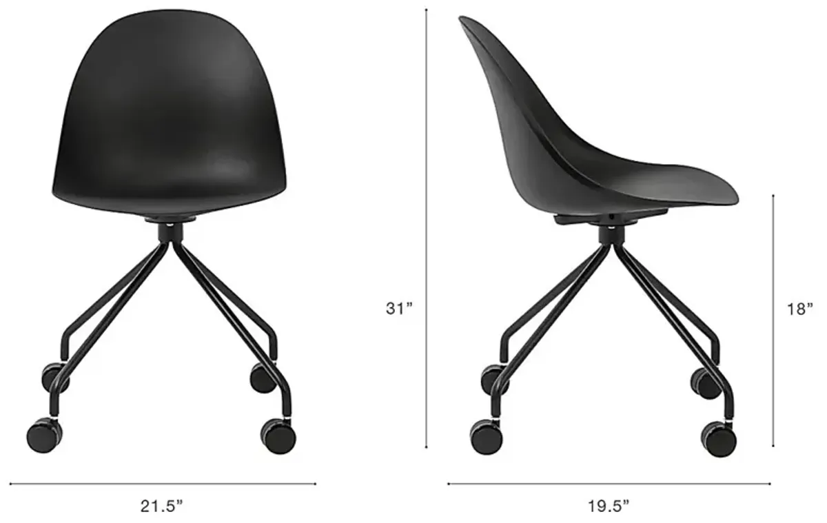 Fiechtner Black Office Chair