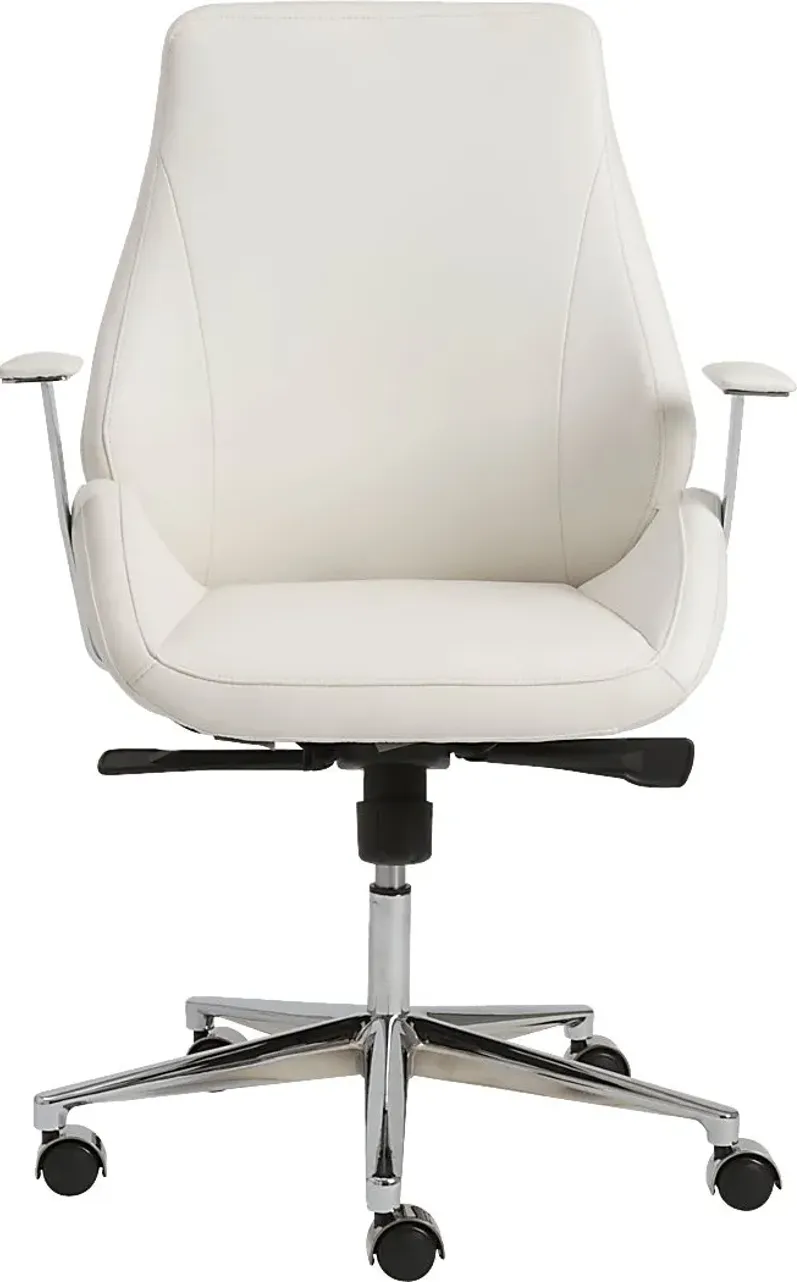 Demores White Low Office Chair