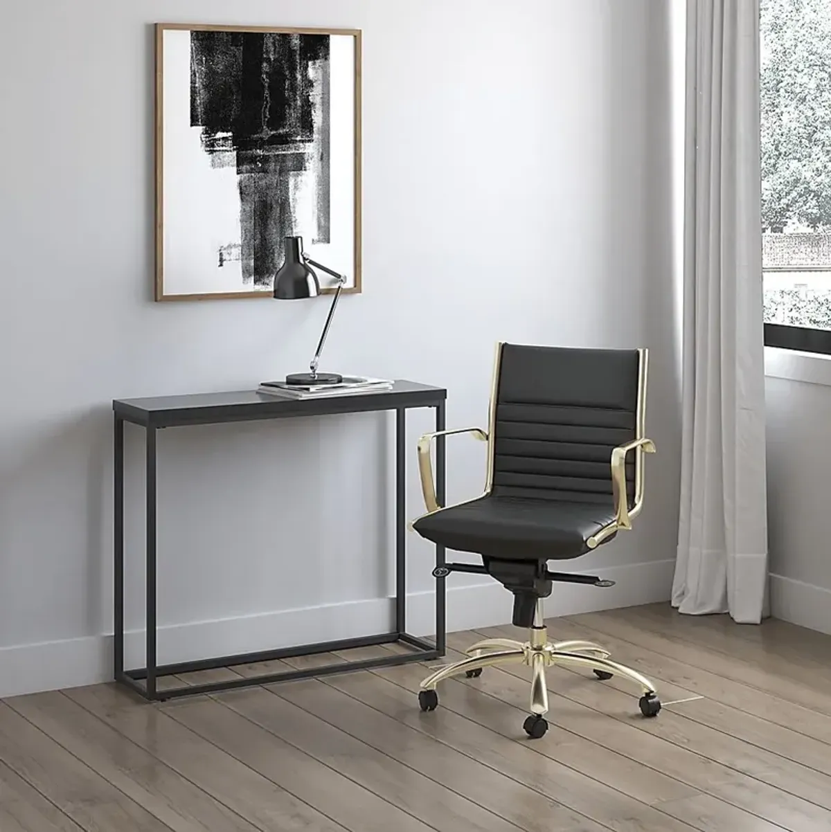 Domivara Black Low Office Chair