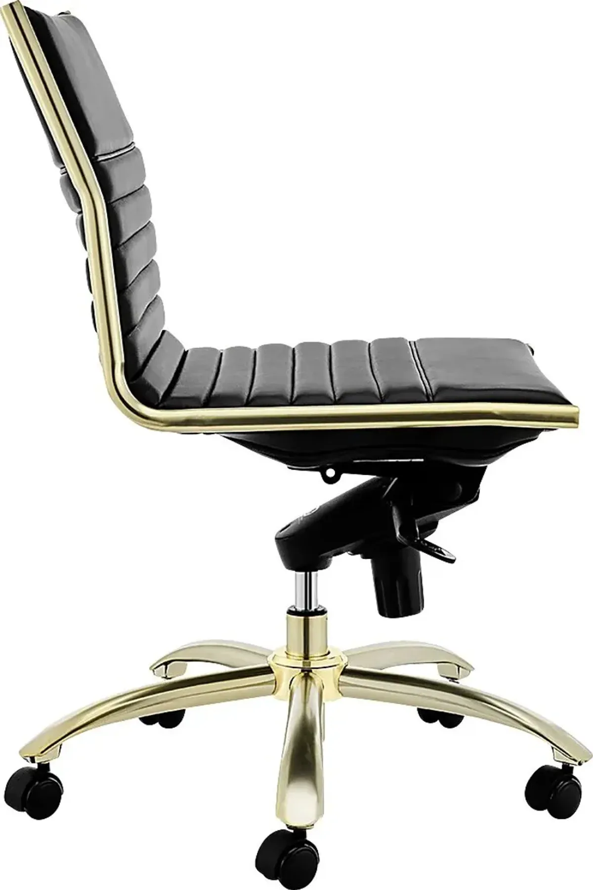 Domivara Black Armless Office Chair