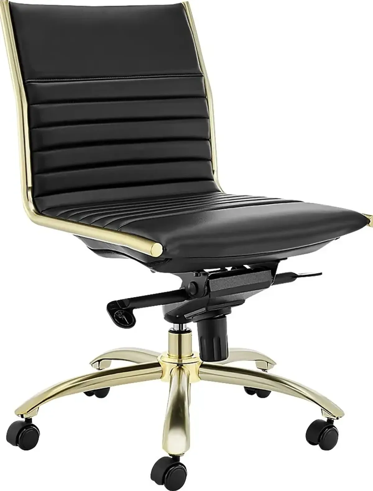 Domivara Black Armless Office Chair