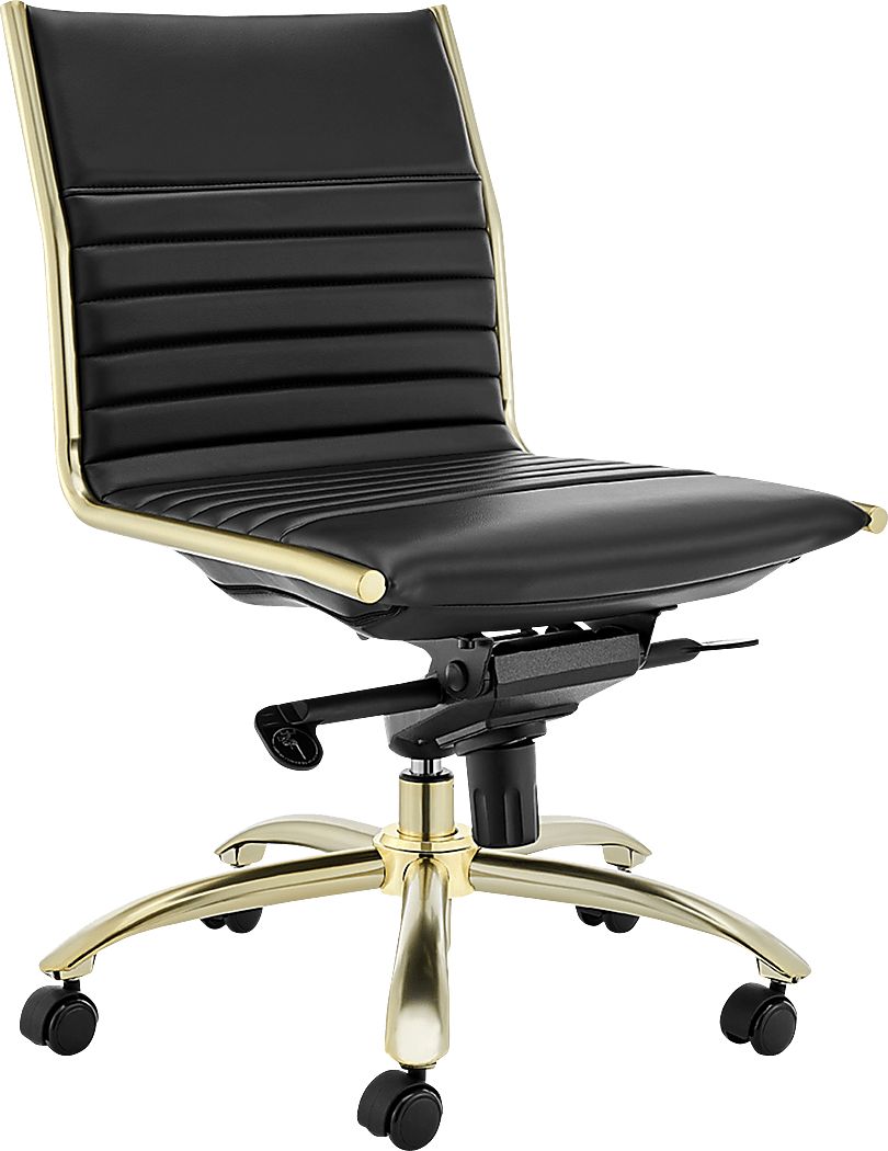 Domivara Black Armless Office Chair