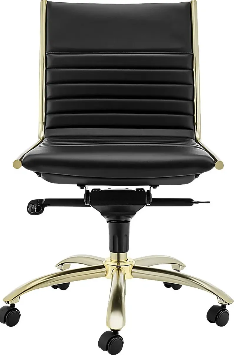 Domivara Black Armless Office Chair