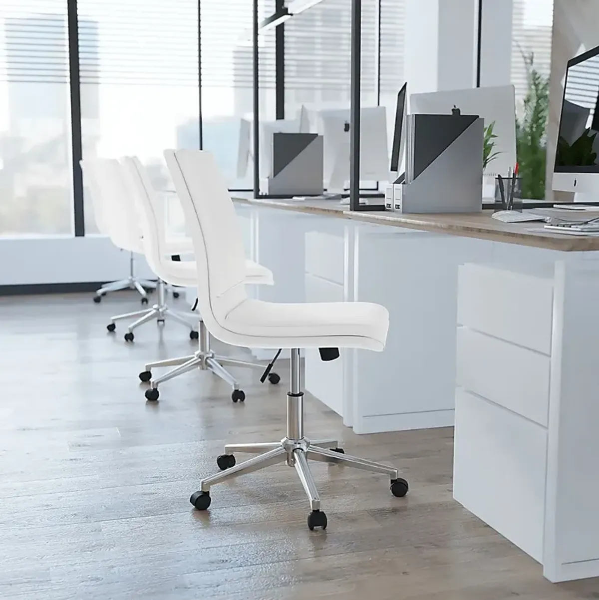 Minuet White Office Chair