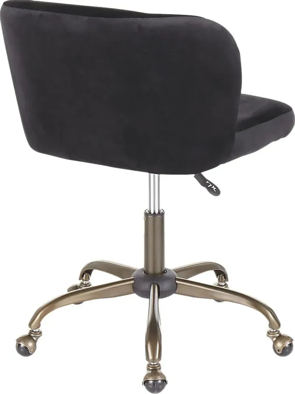 Fussell Black Plush Desk Chair