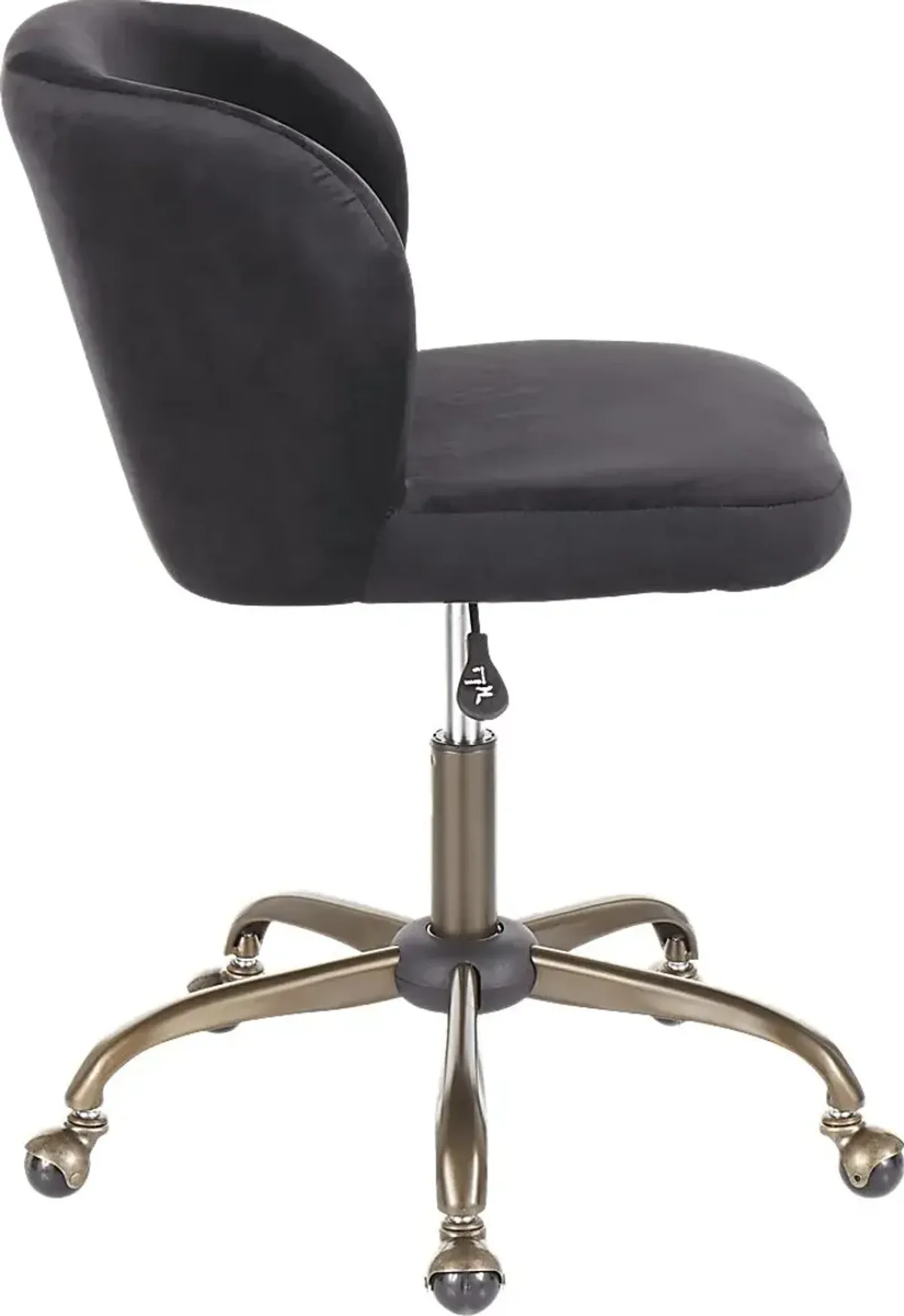 Fussell Black Plush Desk Chair