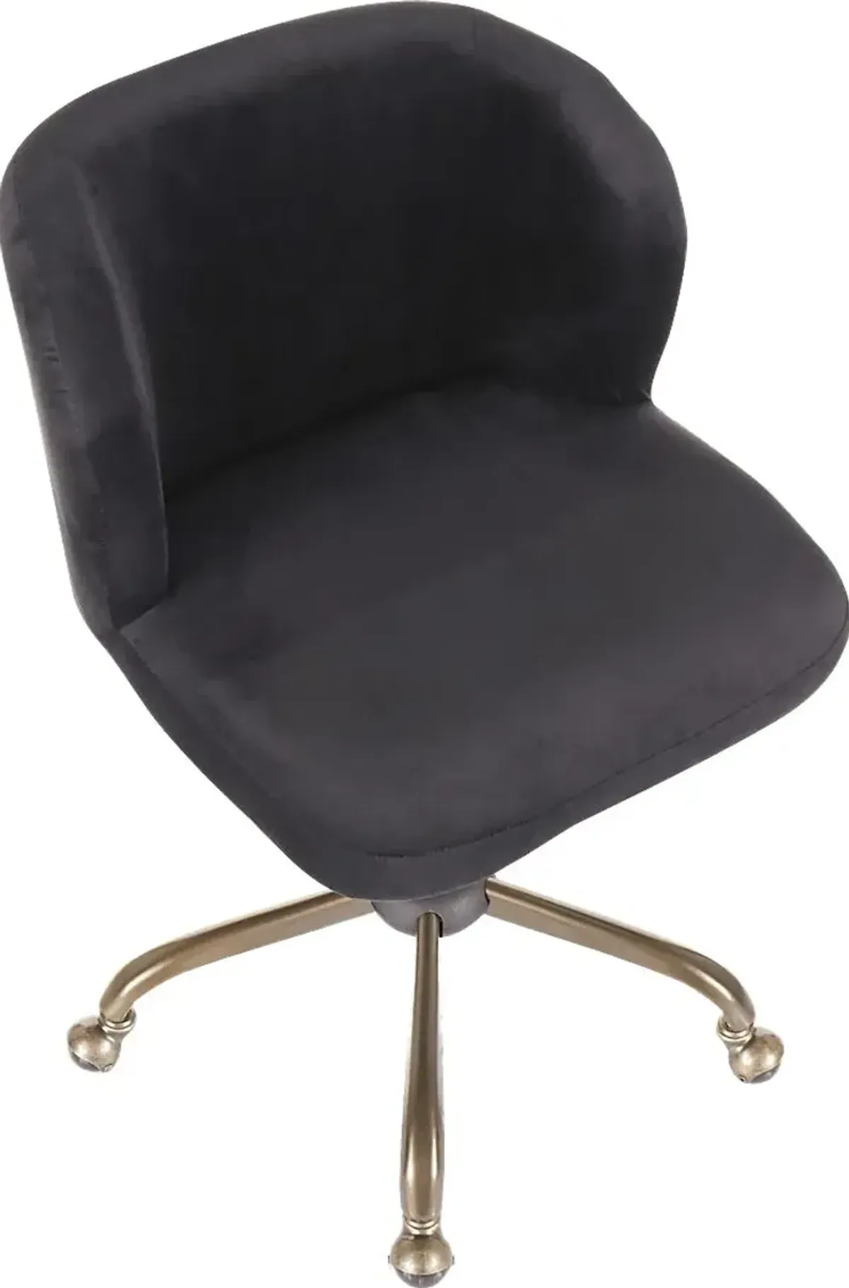 Fussell Black Plush Desk Chair