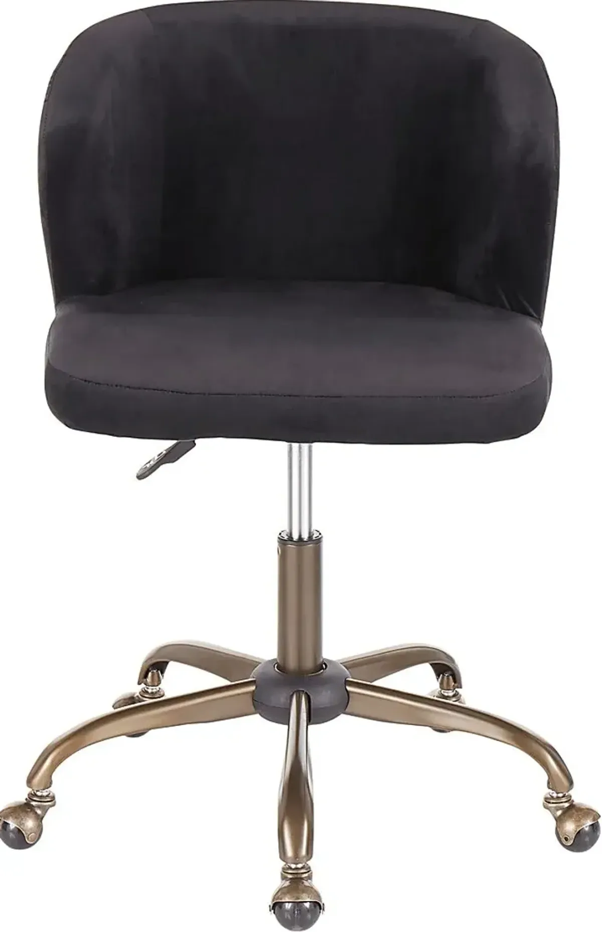 Fussell Black Plush Desk Chair