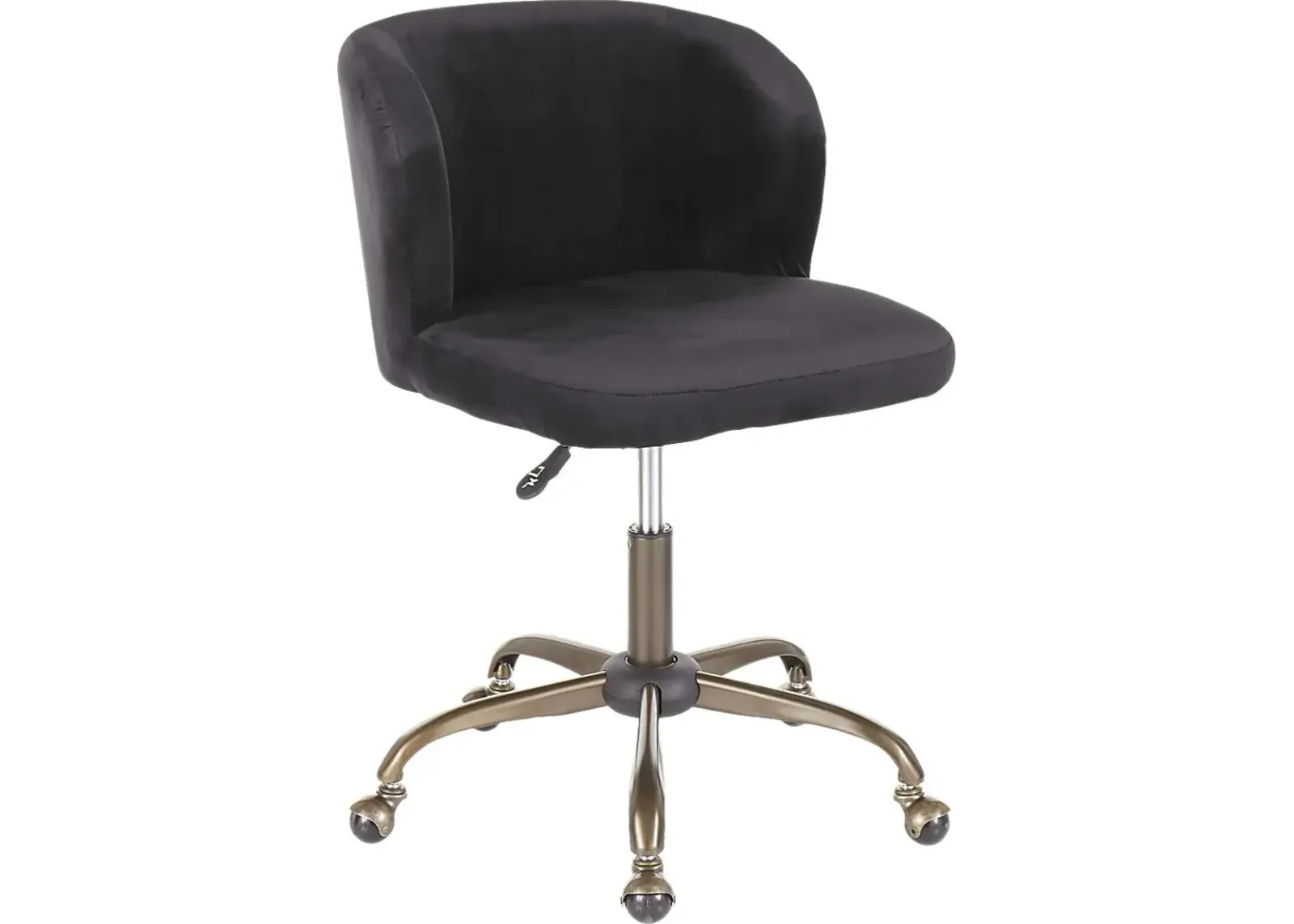 Fussell Black Plush Desk Chair