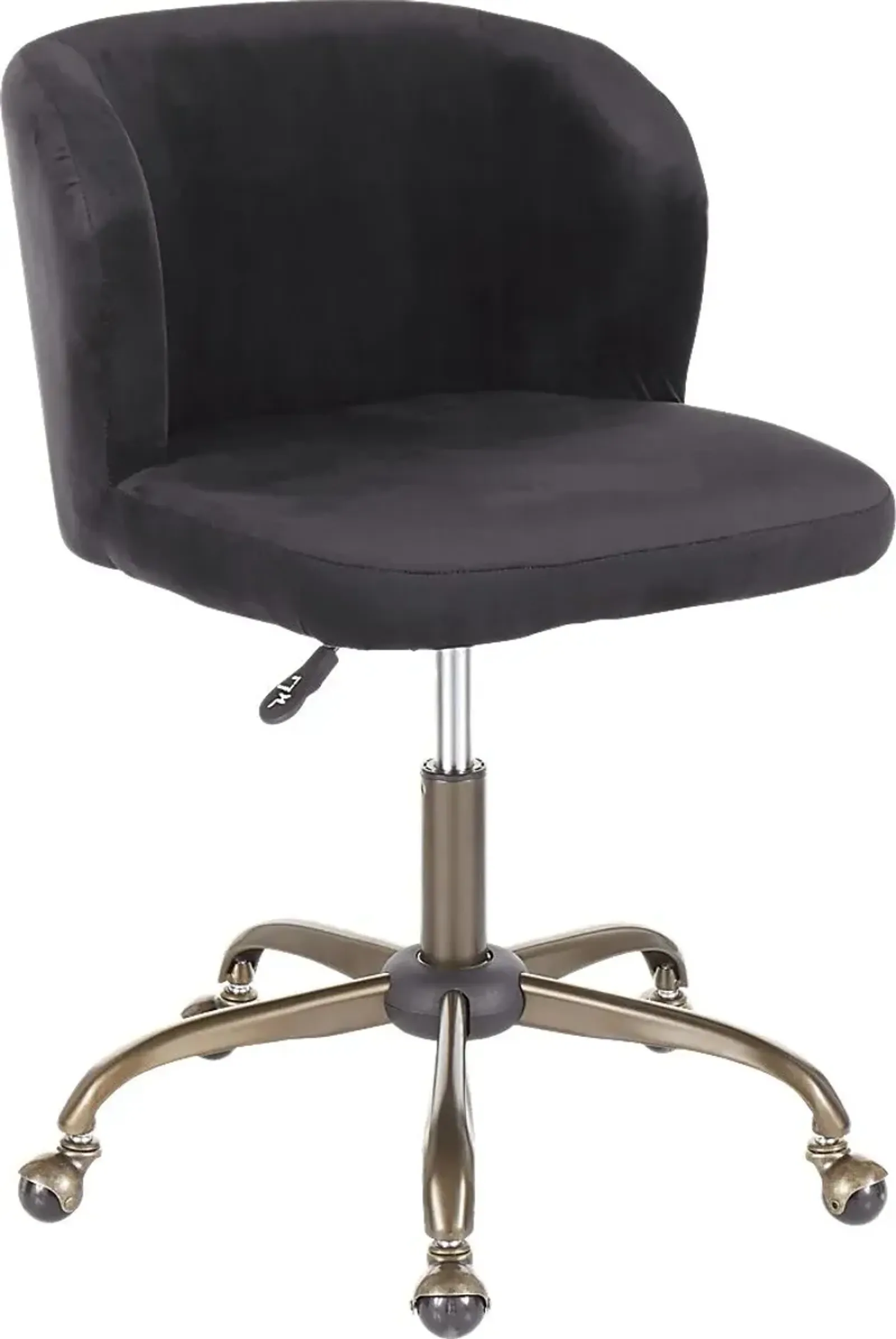 Fussell Black Plush Desk Chair