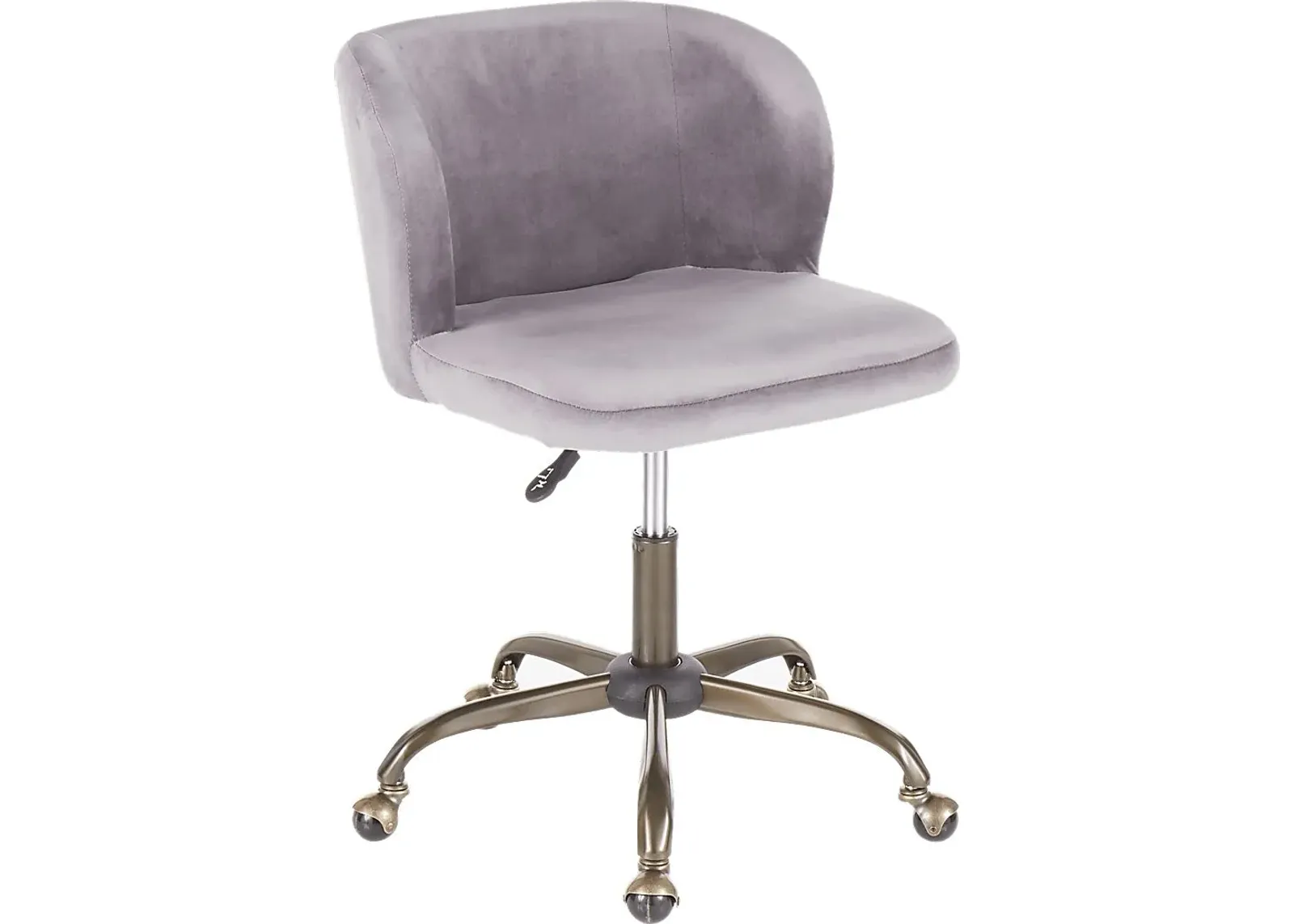 Fussell Silver Plush Desk Chair