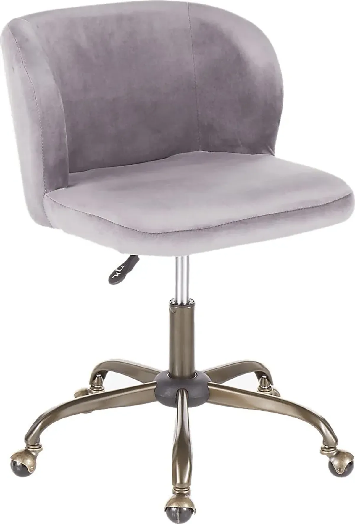 Fussell Silver Plush Desk Chair