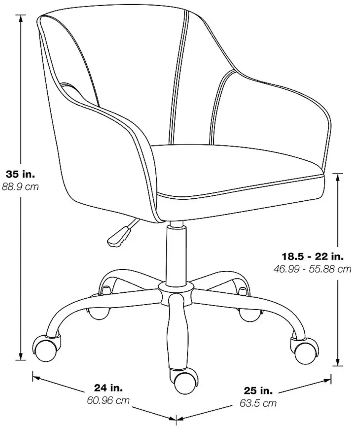 Nikitta White Office Chair