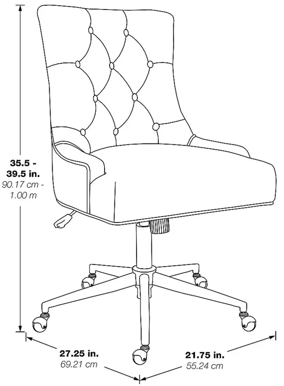 Allabina White Office Chair