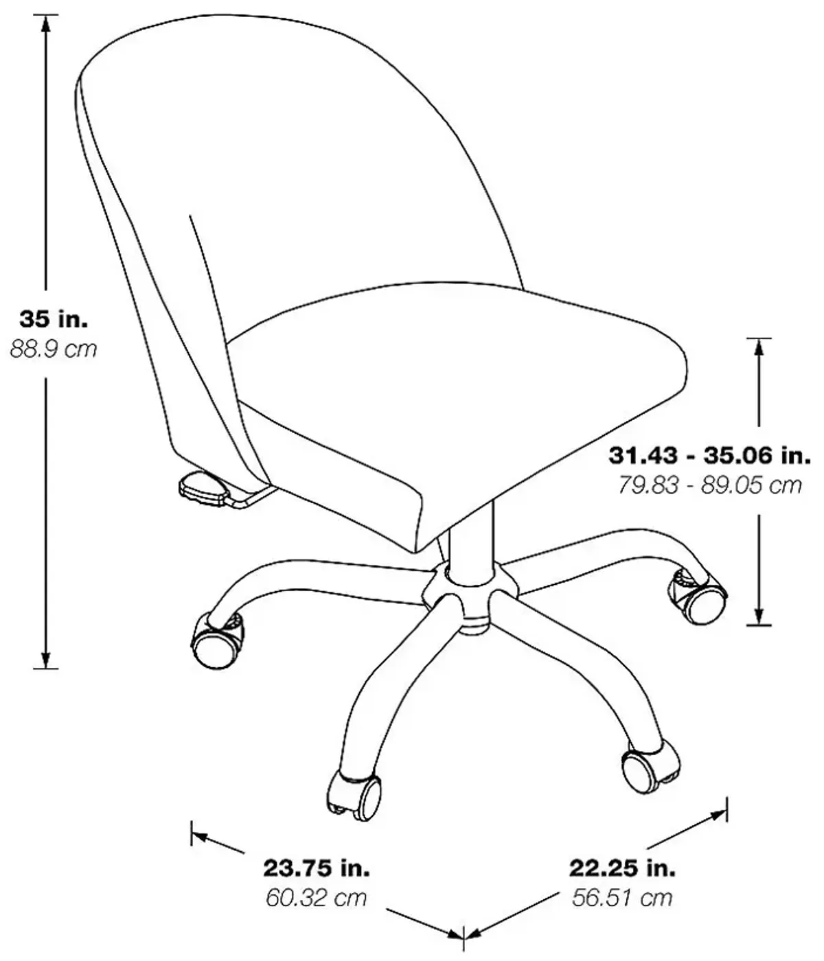 Radonna Blue Office Chair