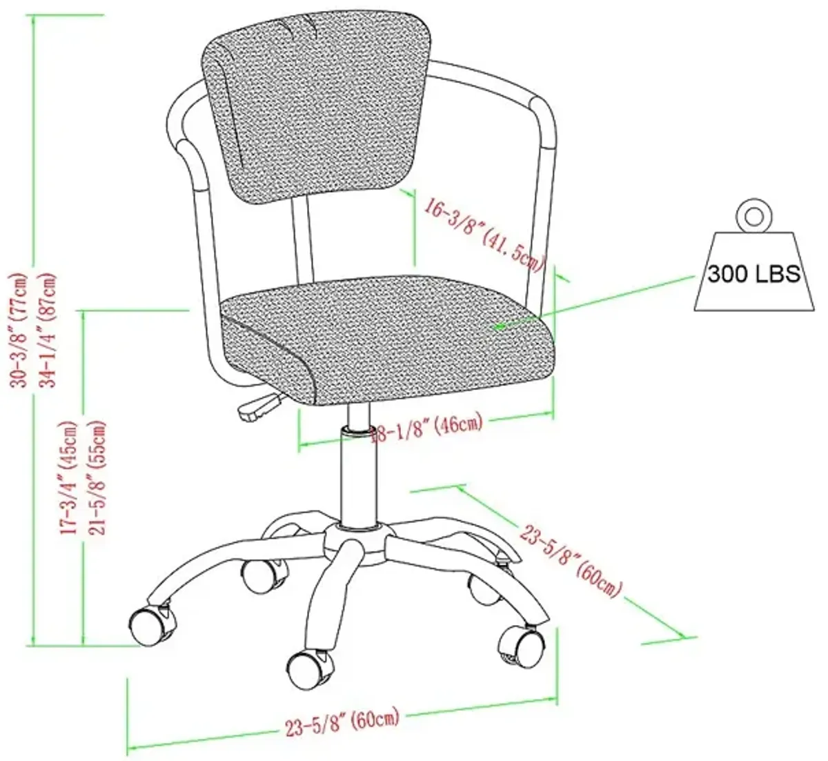 Durrette Gray Office Chair