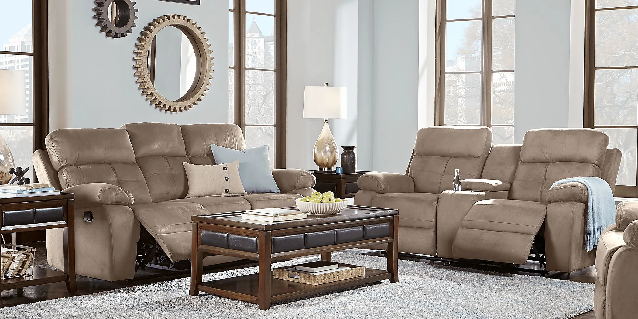 Corinne Stone 8 Pc Reclining Living Room